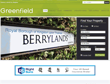 Tablet Screenshot of greenfield-property.co.uk